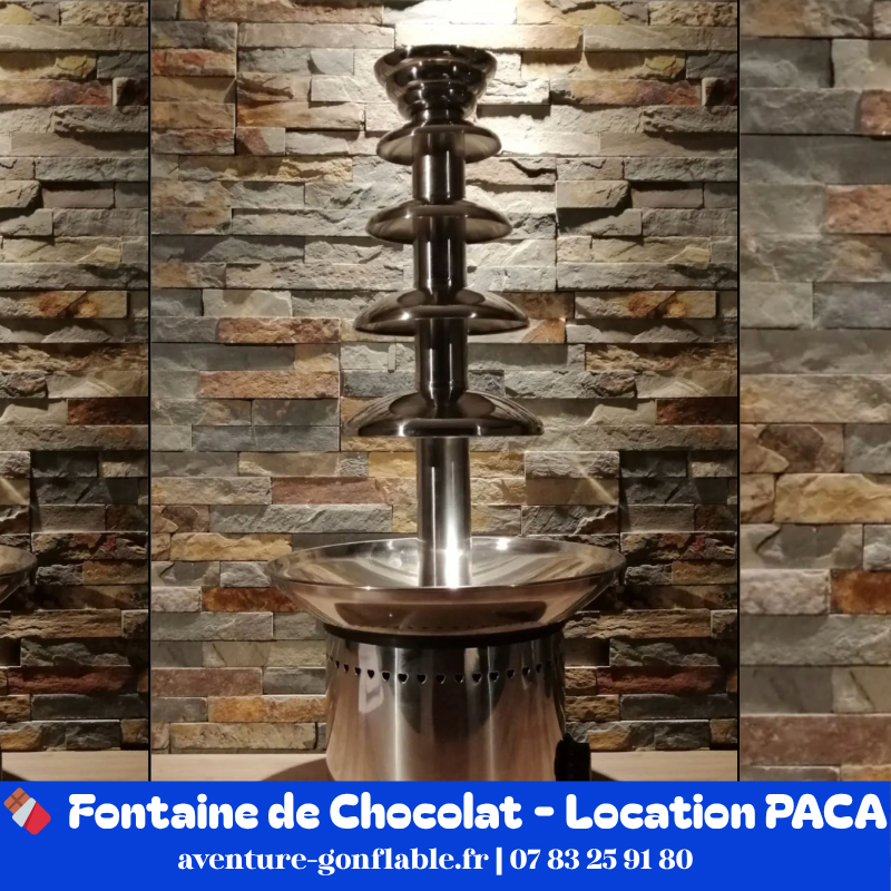 Fontaine de Chocolat location evenement PACA – Aventure Gonflable