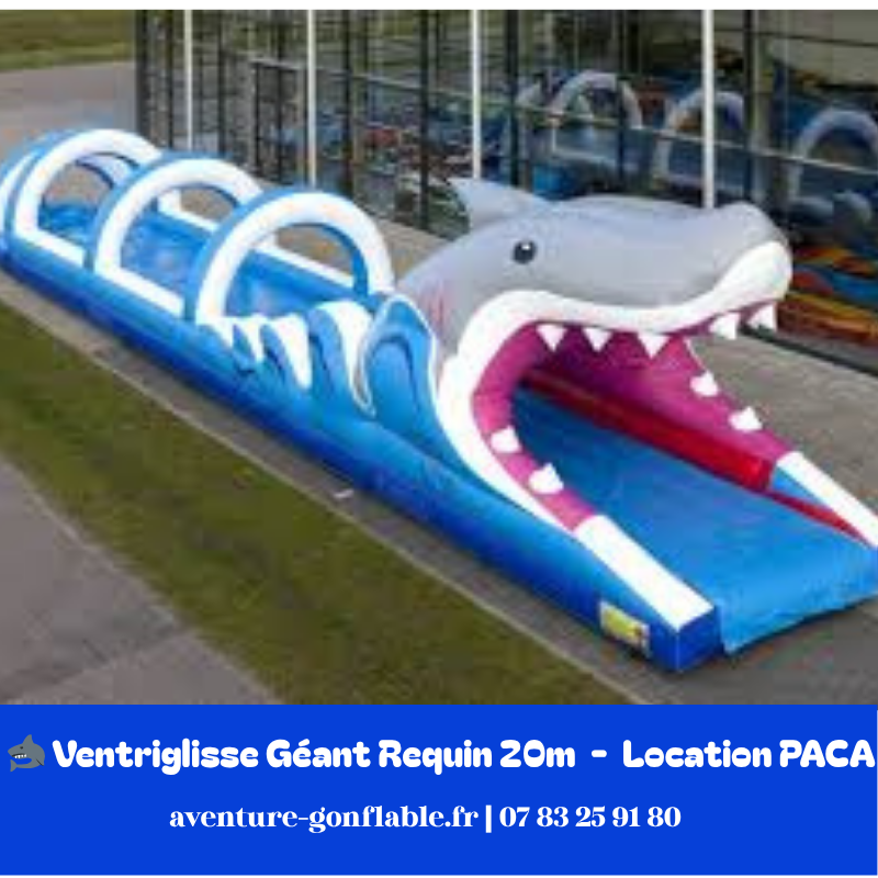 Ventriglisse Requin toboggan aquatique PACA – Aventure Gonflable
