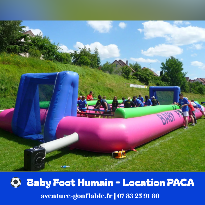 Baby Foot Humain gonflable location PACA – Aventure Gonflable